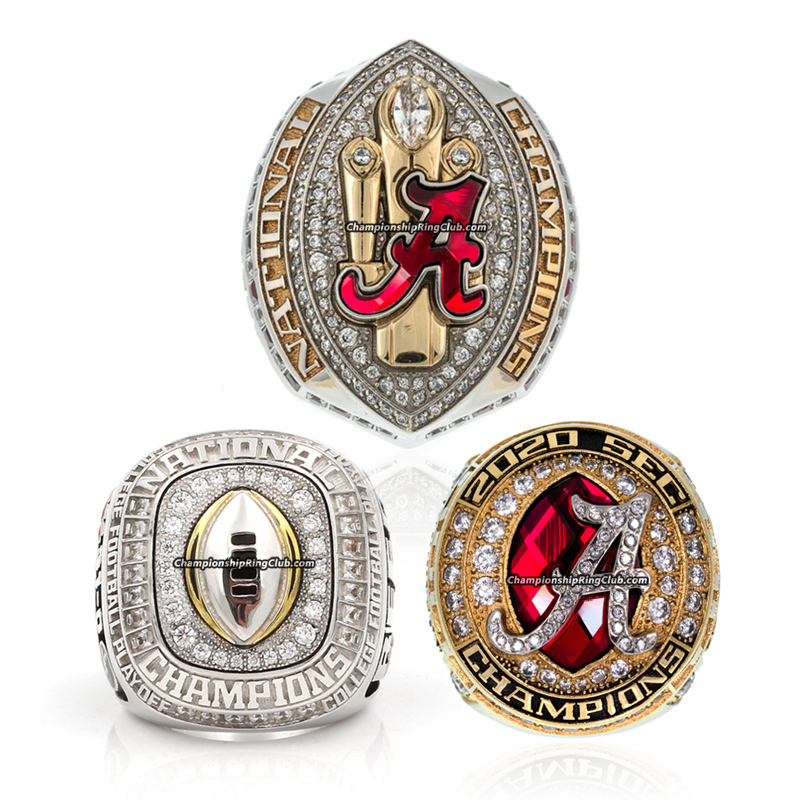 2020 Alabama Crimson Tide National Championship Rings Collection www